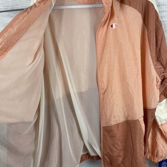 Champion Zip Up Nylon Windbreaker Jacket Light Vintage Retro Inspired 70s LARGE - Picture 5 of 5